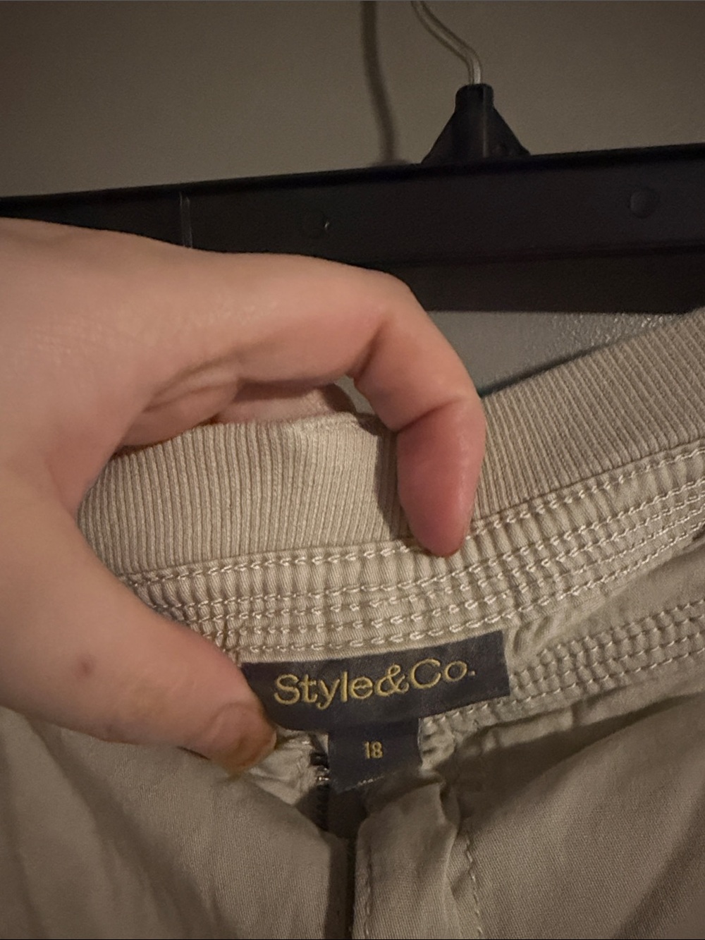 Women's Cargo Capris - Light Beige Utility Style - Picture 3 of 3